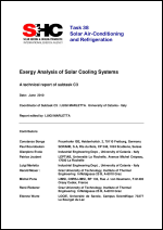 C3: Exergy Analysis of Solar Cooling Systems